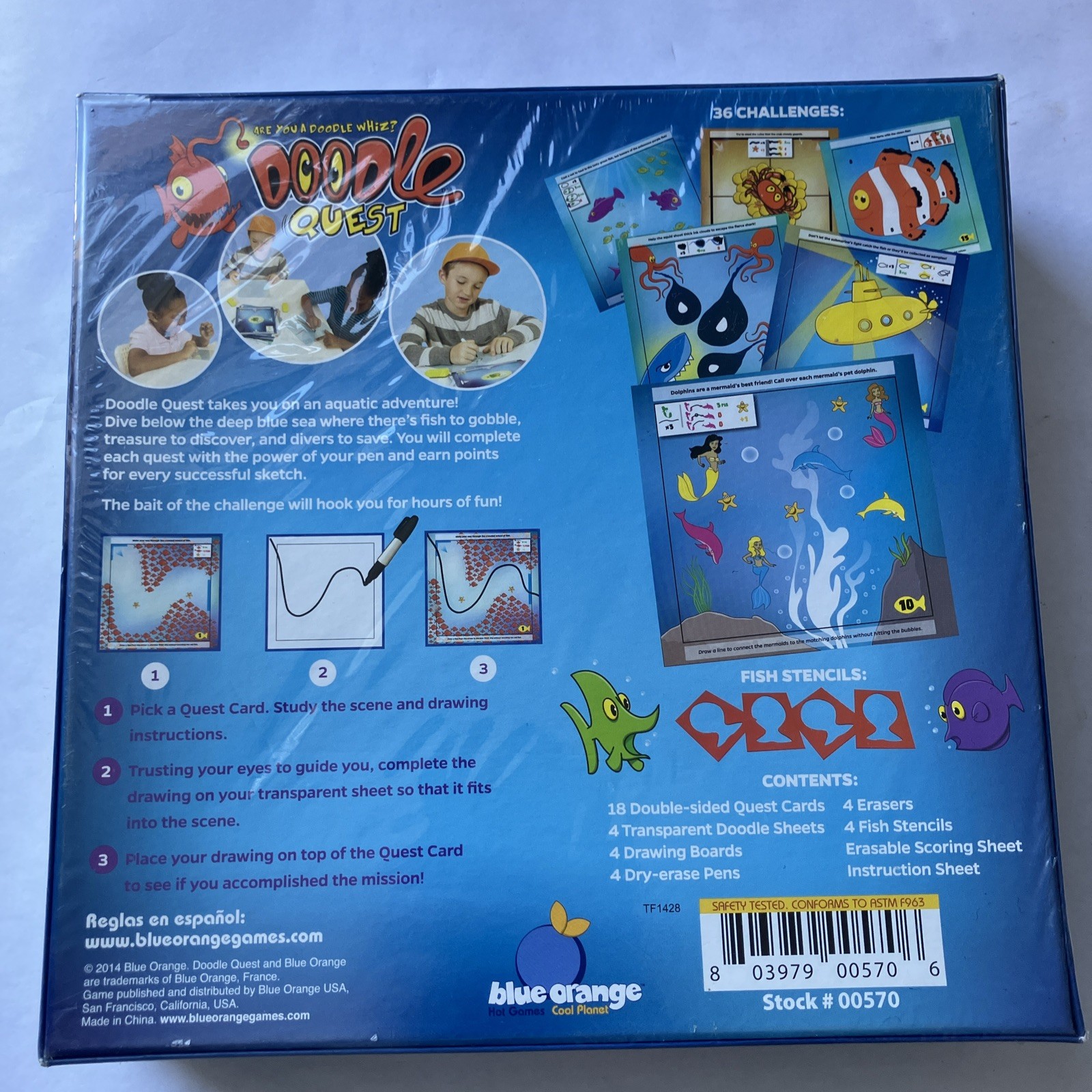 Doodle Quest Deep Sea Adventure Drawing Memory 2014 New Sealed NIB