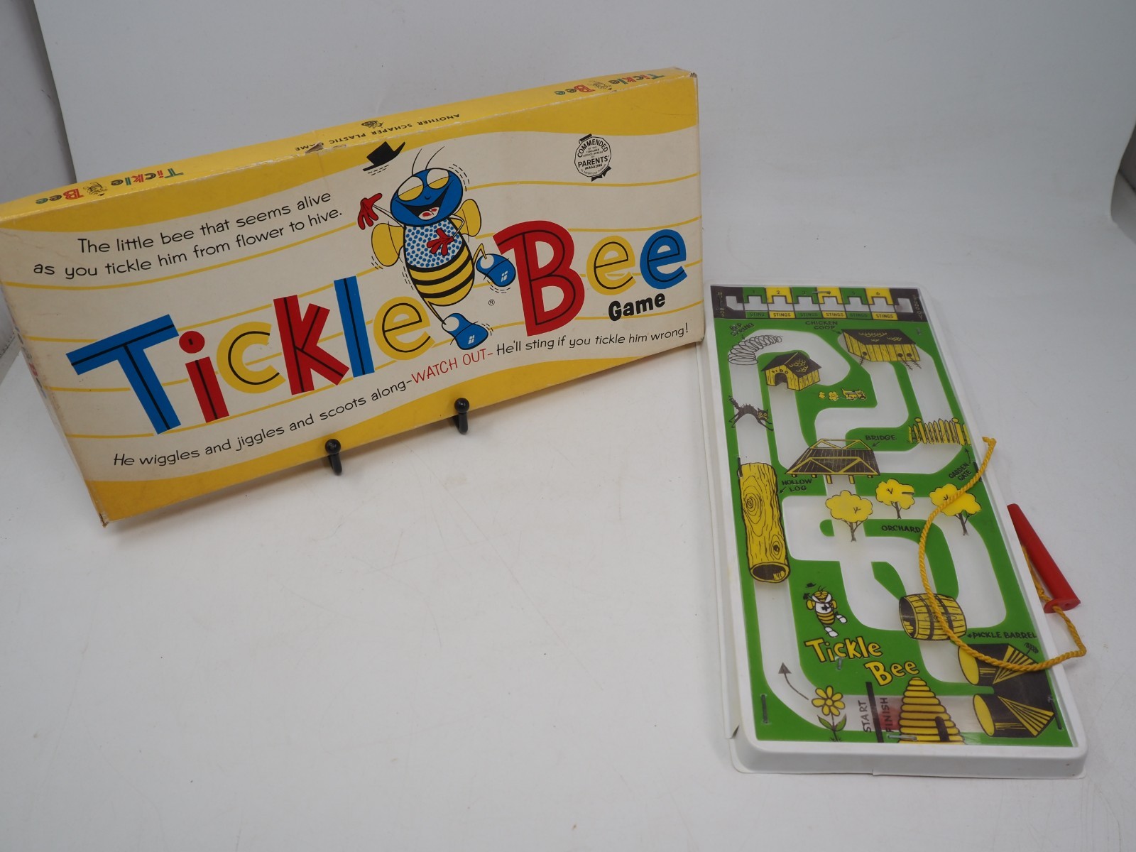 Vintage 1956 Tickle Bee Game Magnetic Maze by Schaper Toys – Complete