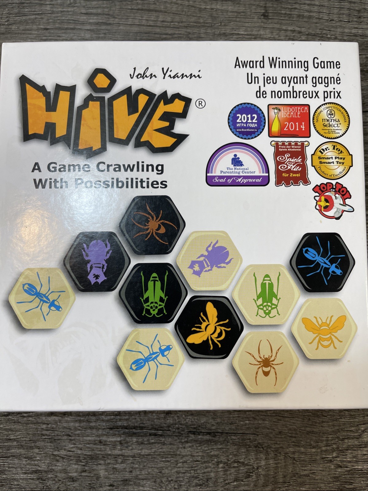 HIVE tile Board Game COMPLETE John Yianni Smart Zone Gen 42 EXCELLENT CONDITION
