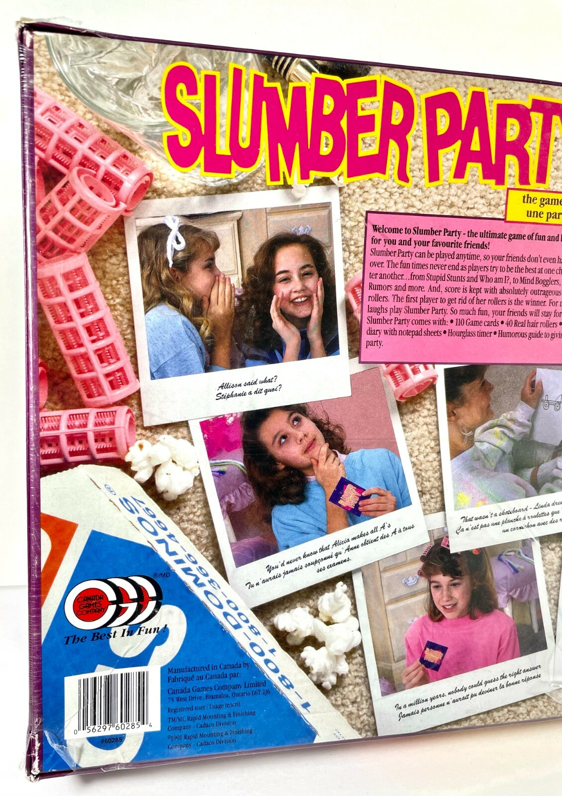 Slumber Party Board Game NEW Sealed – 1991 Canadian Complete
