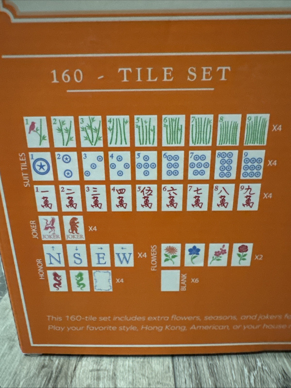 Maison Lude Mahjong Limited Edition 160 Tile Bag Premium Mat Carry Bag 4 Racks