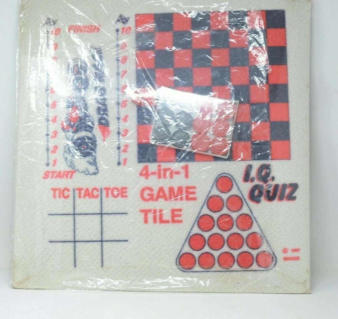 Vintage 97 Floor Games 4 n 1 Tile/Carpet W/ Accessories Ventura Made in USA -New