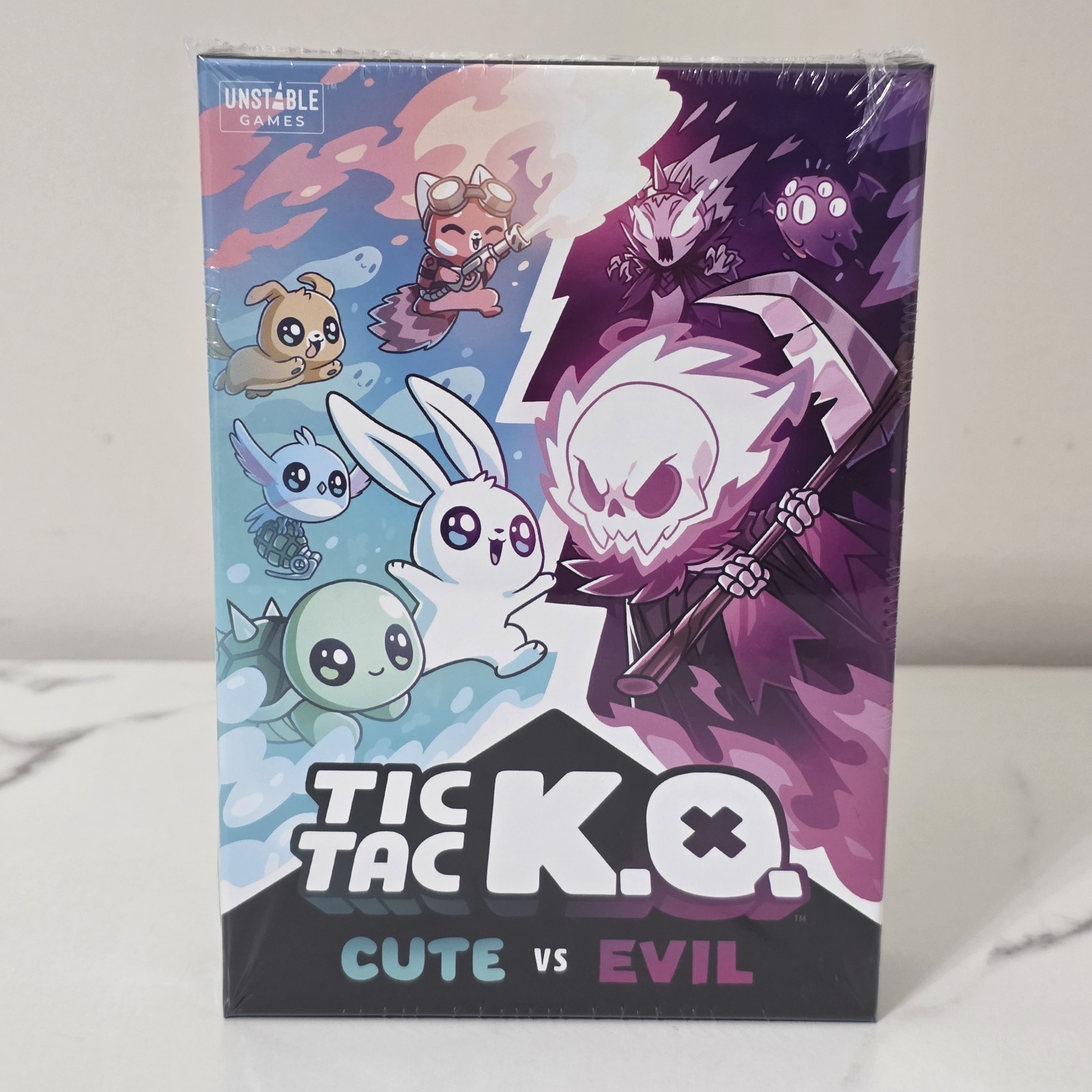 Tic Tac KO Cute vs Evil Card Game NEW 8+ K.O. 2-4 Players Unstable Games