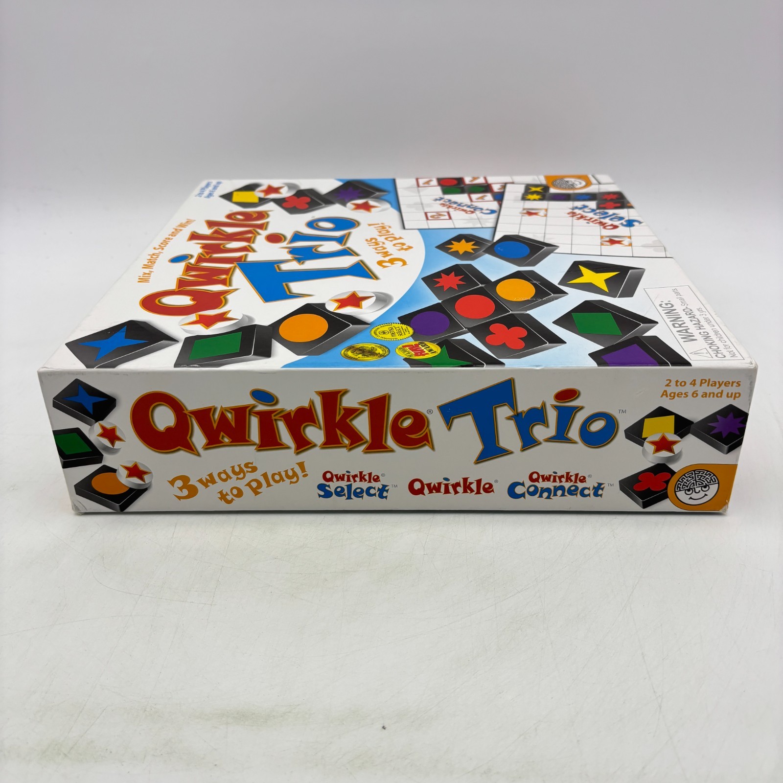 Qwirkle Trio 3 in 1 Game COMPLETE MindWare 2013 Tiles Strategy Select Connect