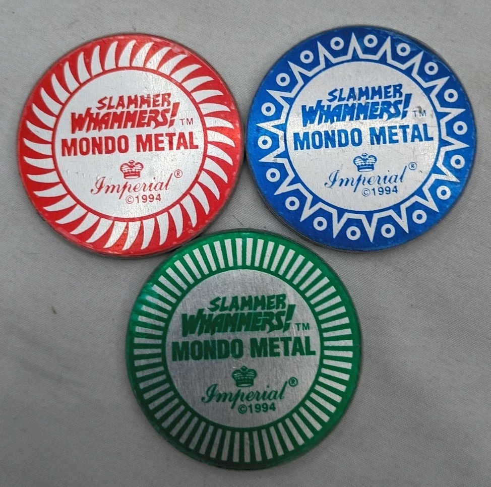 Lot of 3 1994 POGS Slammer Whammers MONDO METAL Imperial