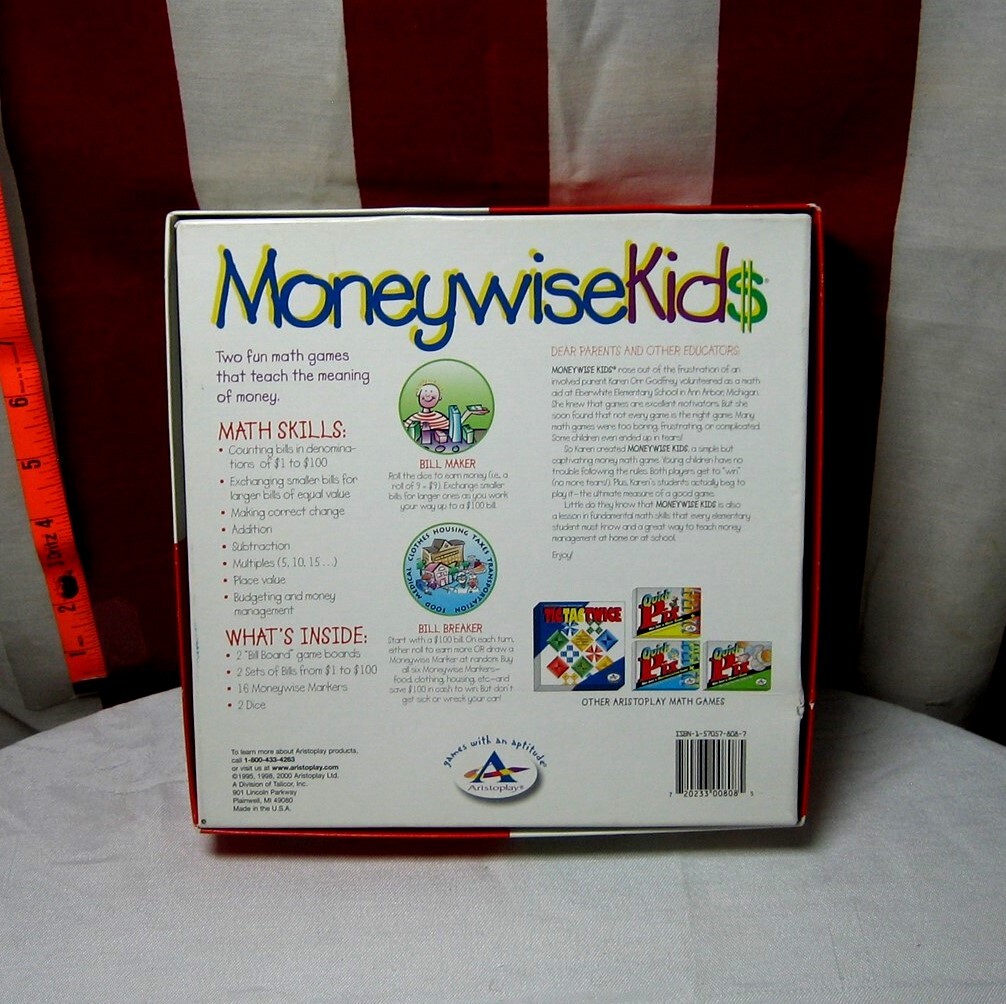 MONEYWISE KIDS math board games 2000 kids money & budgeting educational