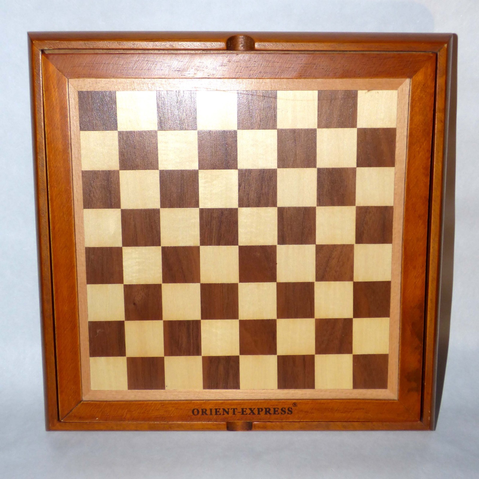 Orient Express Luxury Wood Game Set Chess Backgammon Dominoes Cards Complete