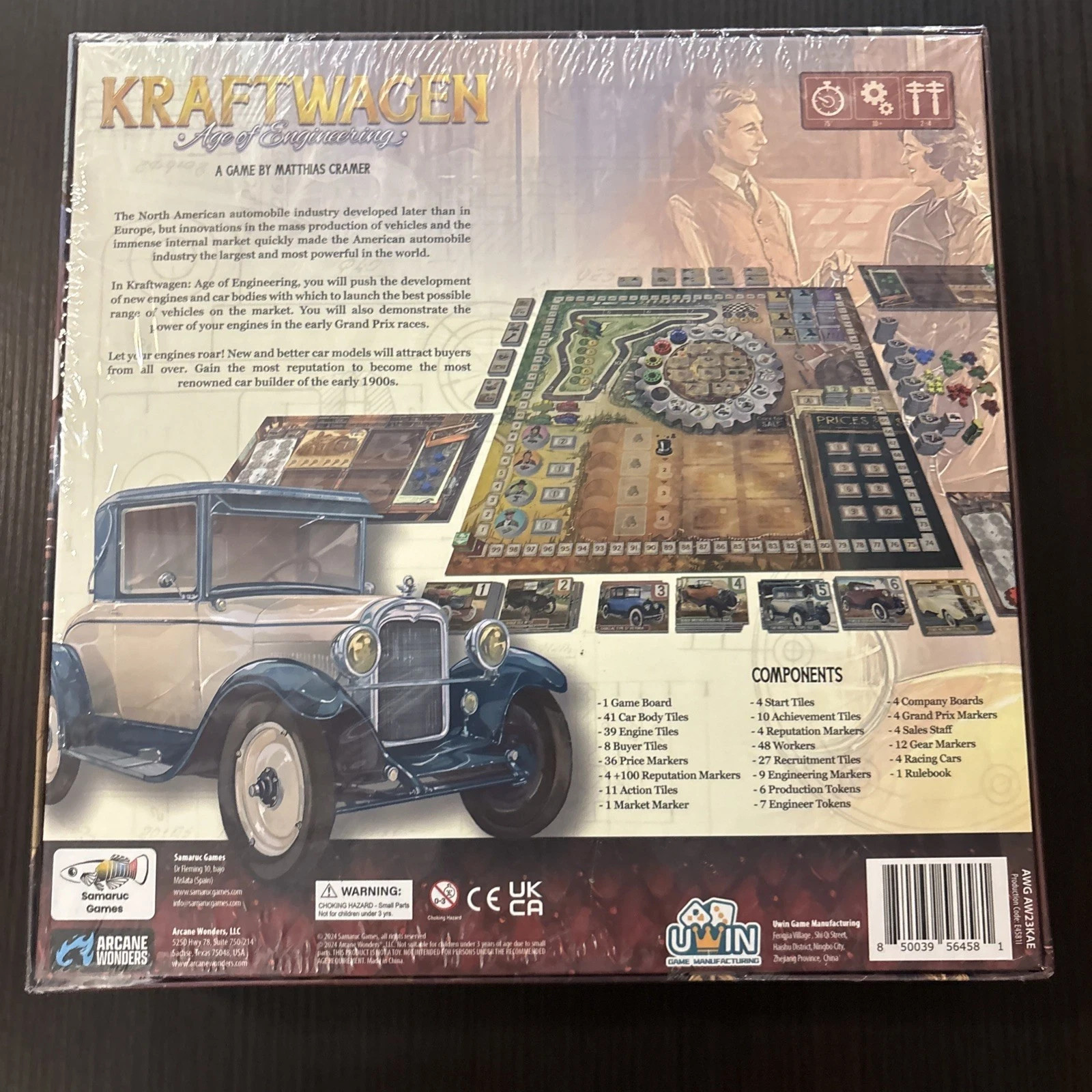 Kraftwagen: Age of Engineering Board Game 2 To 4 Players Arcane Wonders NIS
