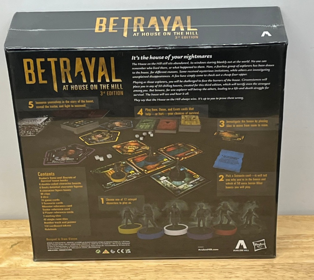 Avalon Hill Hasbro Gaming ~ Betrayal at The House on The Hill 3rd Edition ~ NIP