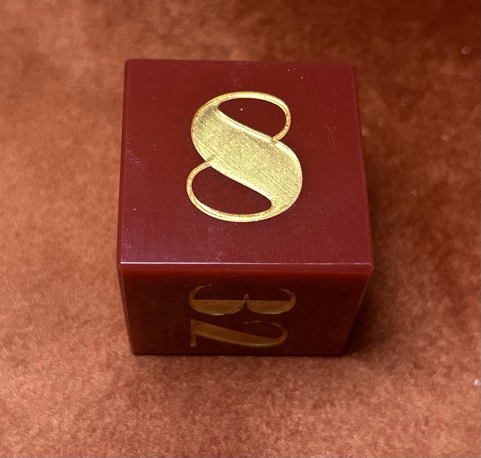Vintage 1.25” Backgammon Doubling Cube – Hogwarts/Harry Potter Colors