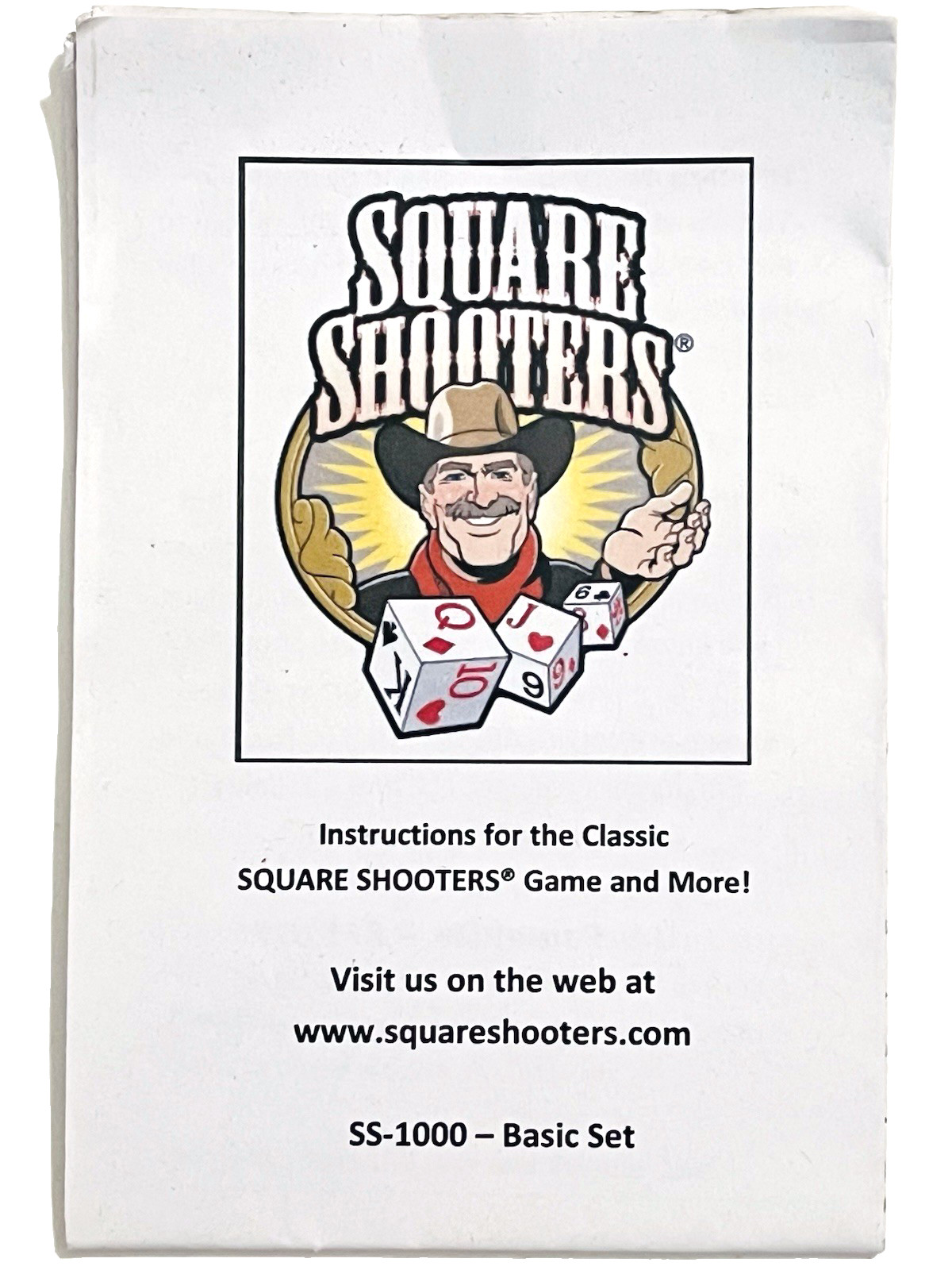 SQUARE SHOOTERS GAME – DECK OF CARDS ON DICE w/RED STORAGE POUCH ORIGINAL!