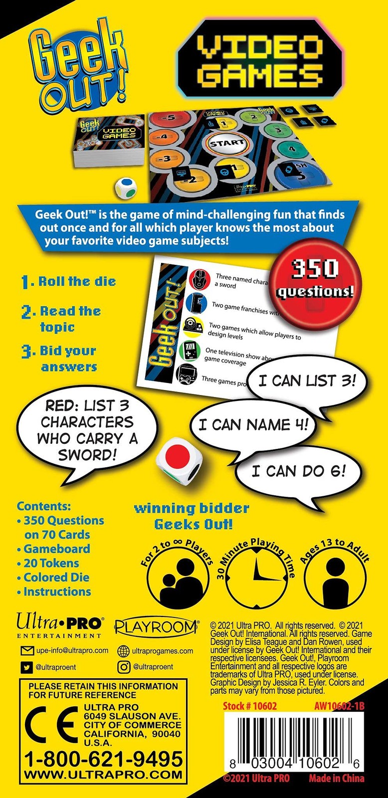 Geek Out! Video Game: Trivia Game for Friends and Family, the Game for Gamers…
