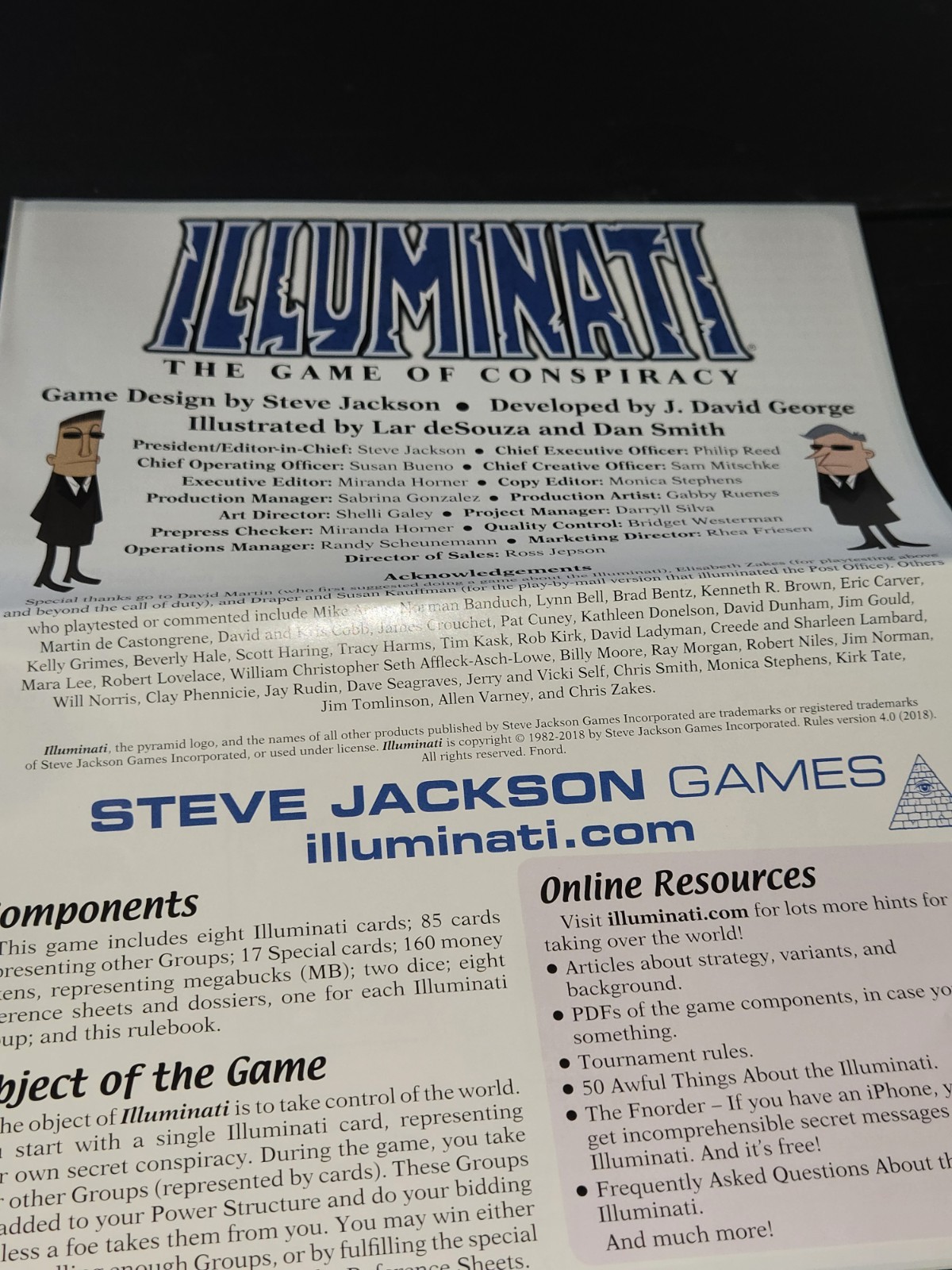 Illuminati 2nd Edition The Game Of Conspiracy Steve Jackson Games Open Box