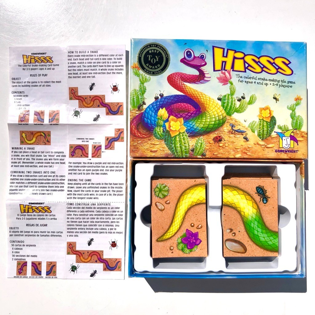 HISSS Colorful Snake Making Tile Matching Game Gamewright Complete 2006 AS IS