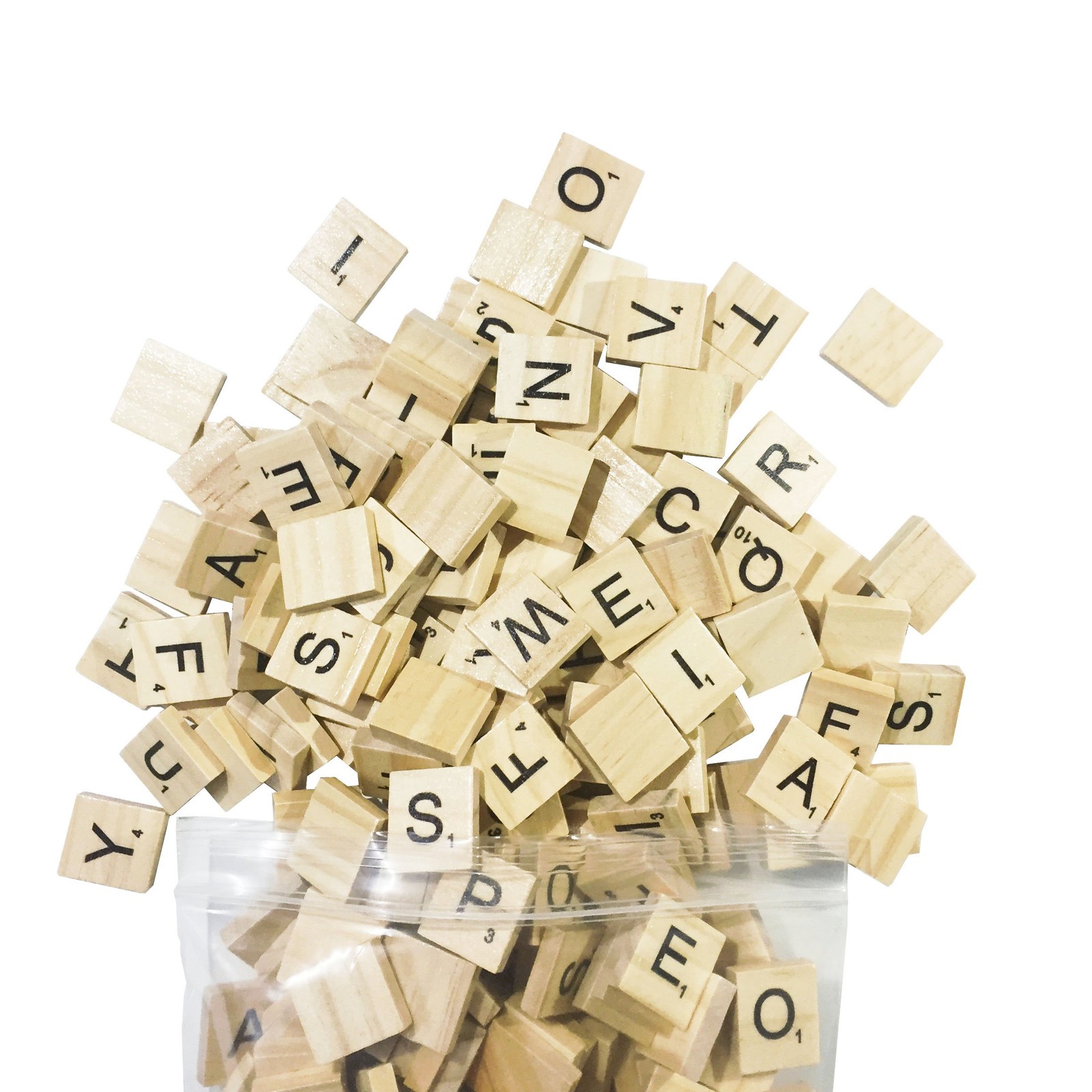 500 Pcs Wood Scrabble Tiles – Scrabble Letters – 5 Complete Sets – Wood Tiles…