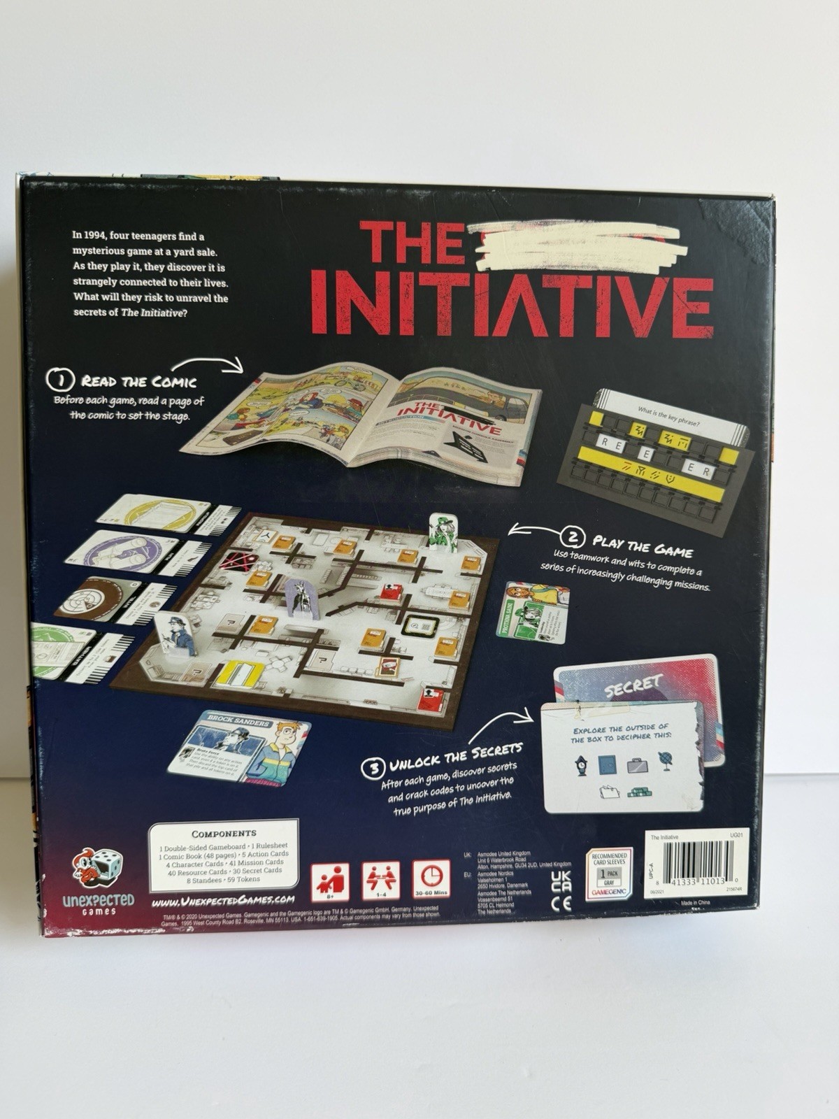 The Initiative Cooperative Codebreaking Board Game Unexpected Games COMPLETE