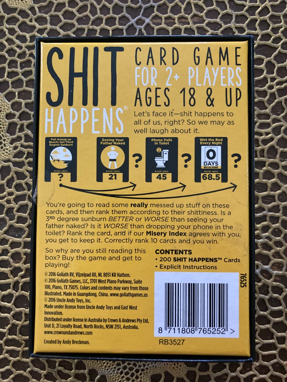 Sh!t Happens card game Adult Party Game18+ FUN! USED ONCE!