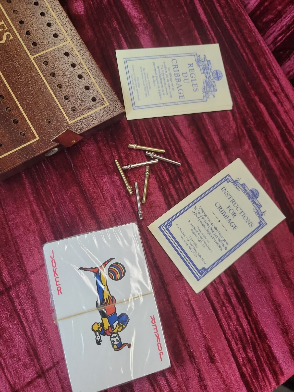 Vintage CRIBBAGE House of Marbles New Sealed preowned cards game fin family