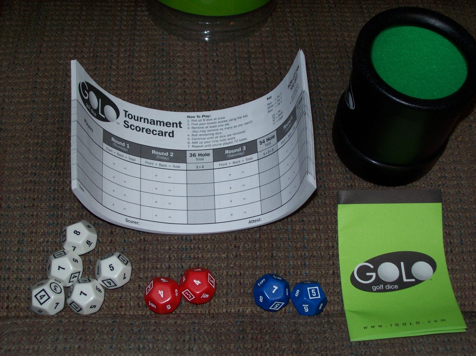 GOLO GOLF DICE GAME 1 OR MORE PLAYERS AGE 8 & UP 2001
