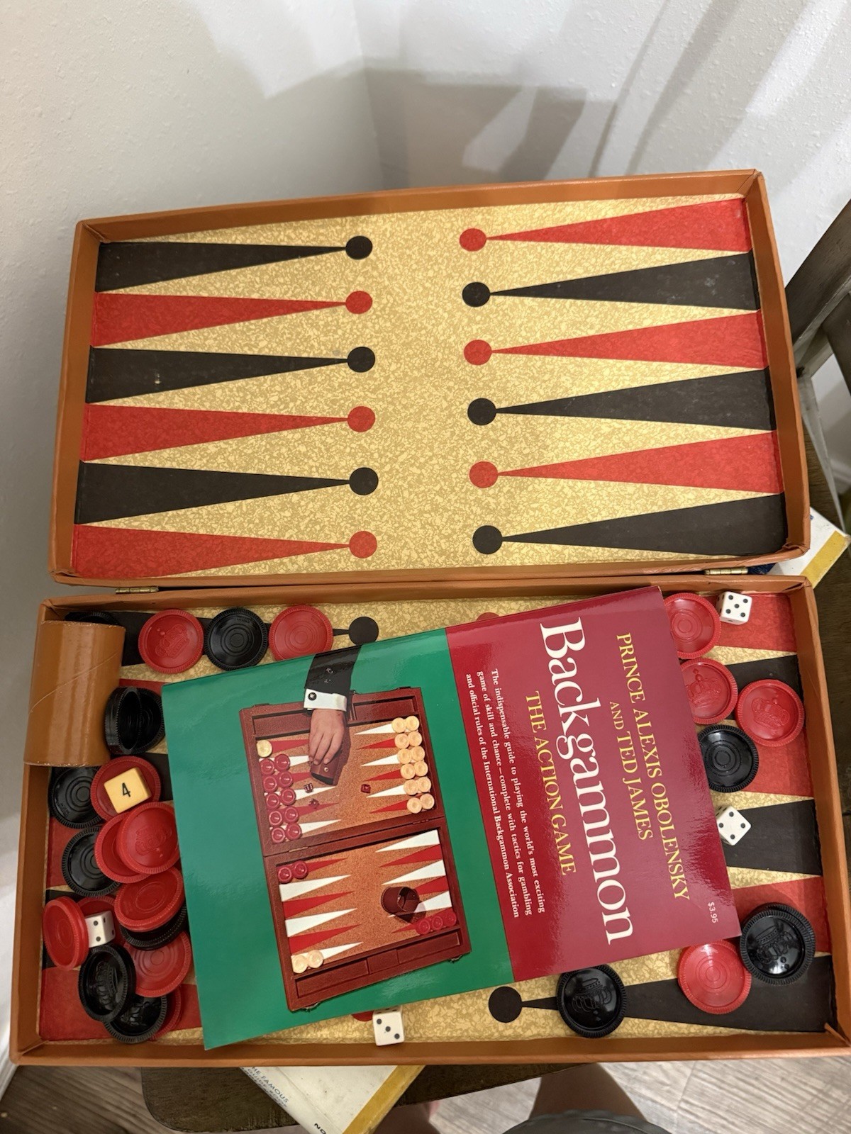 Backgammon Teacher By Cardinal Game Vintage NO. 131 1970’s Obolensky Guide Book