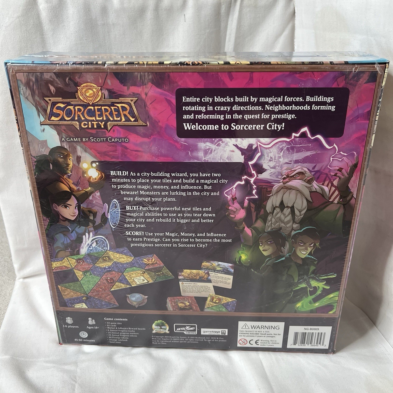 Brand New Sealed Sorcerer City Board Game by Scott Caputo Tile Laying Strategy