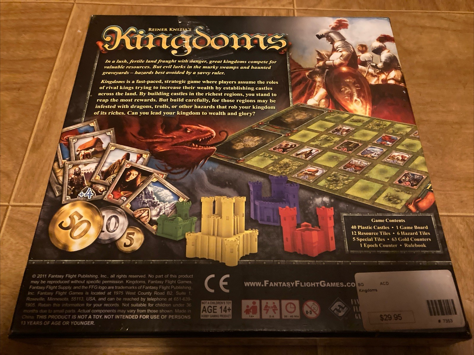 Reiner Knizia’s Kingdoms Board Game Fantasy Flight Edition 2011 SEALED!