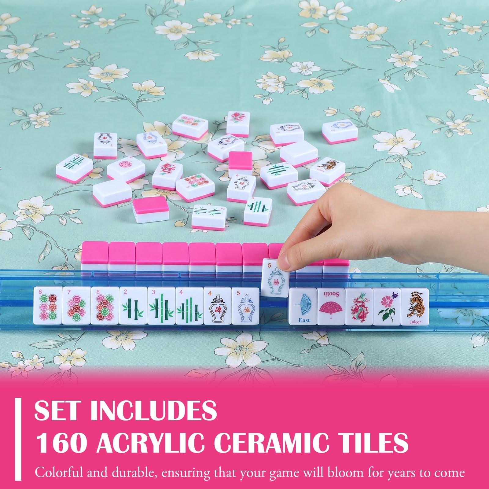 Arrowbash 160 Pcs Mini Mahjong Tiles Set 1.2 Inch Tiles American Mahjong Game…