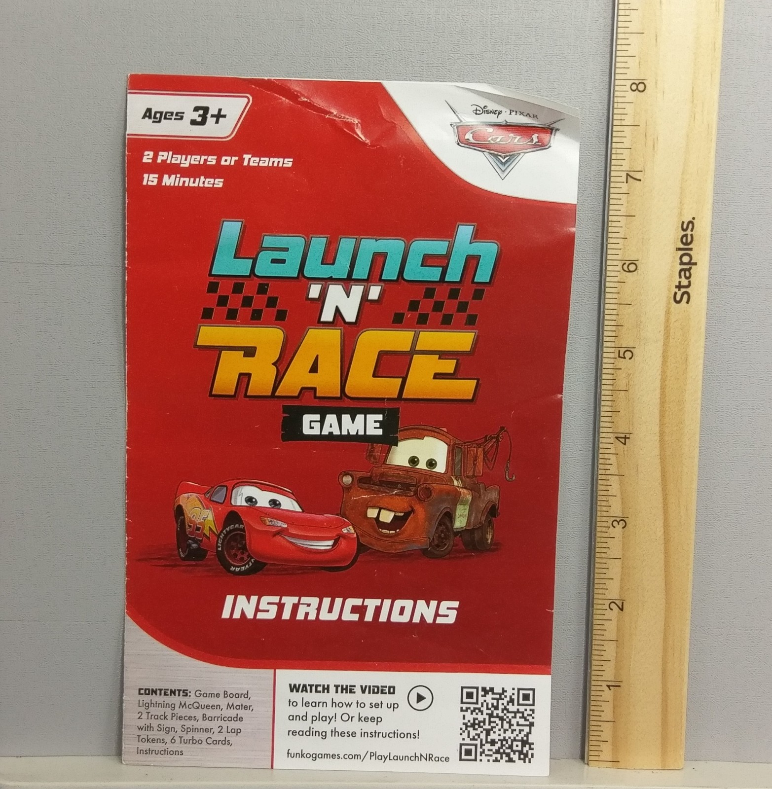 2023 Funko Games Disney Pixar Cars LAUNCH ‘N’ RACE GAME 99% Complete RARE HTF!