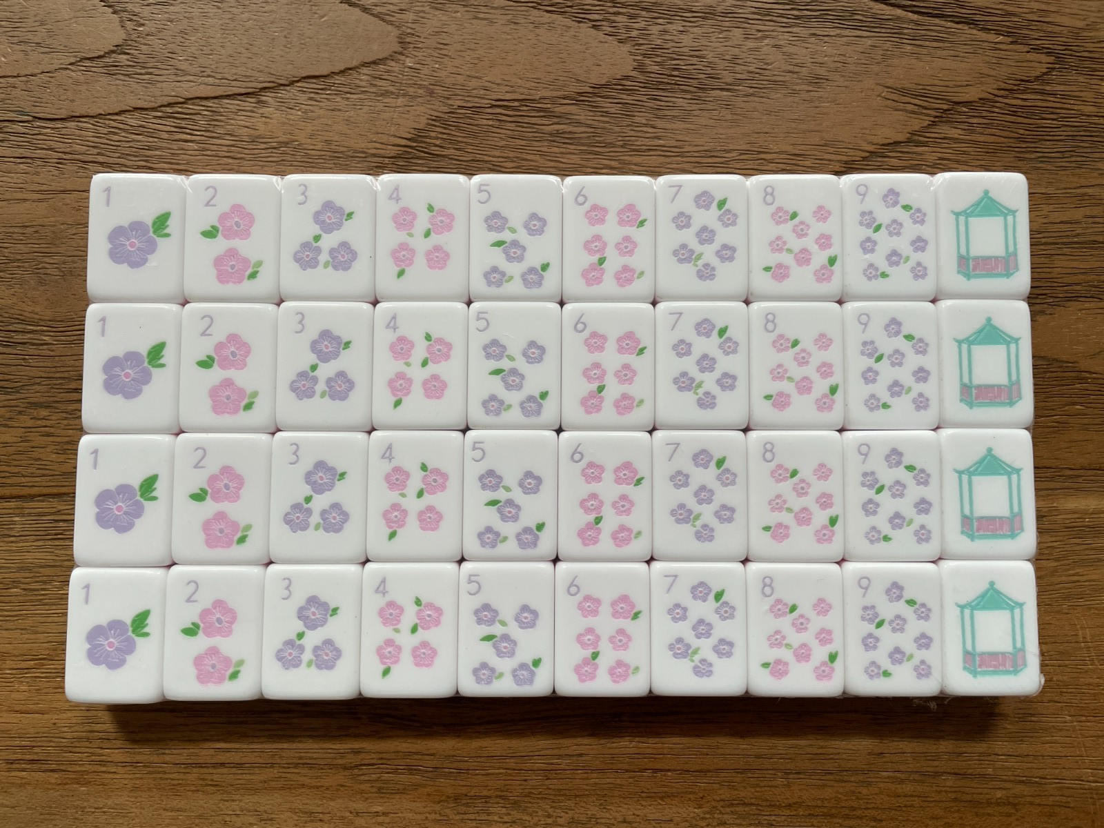 NEW American Mahjong Tiles Set – 160 Tiles, 4-layer engraved acrylic ( Purple)