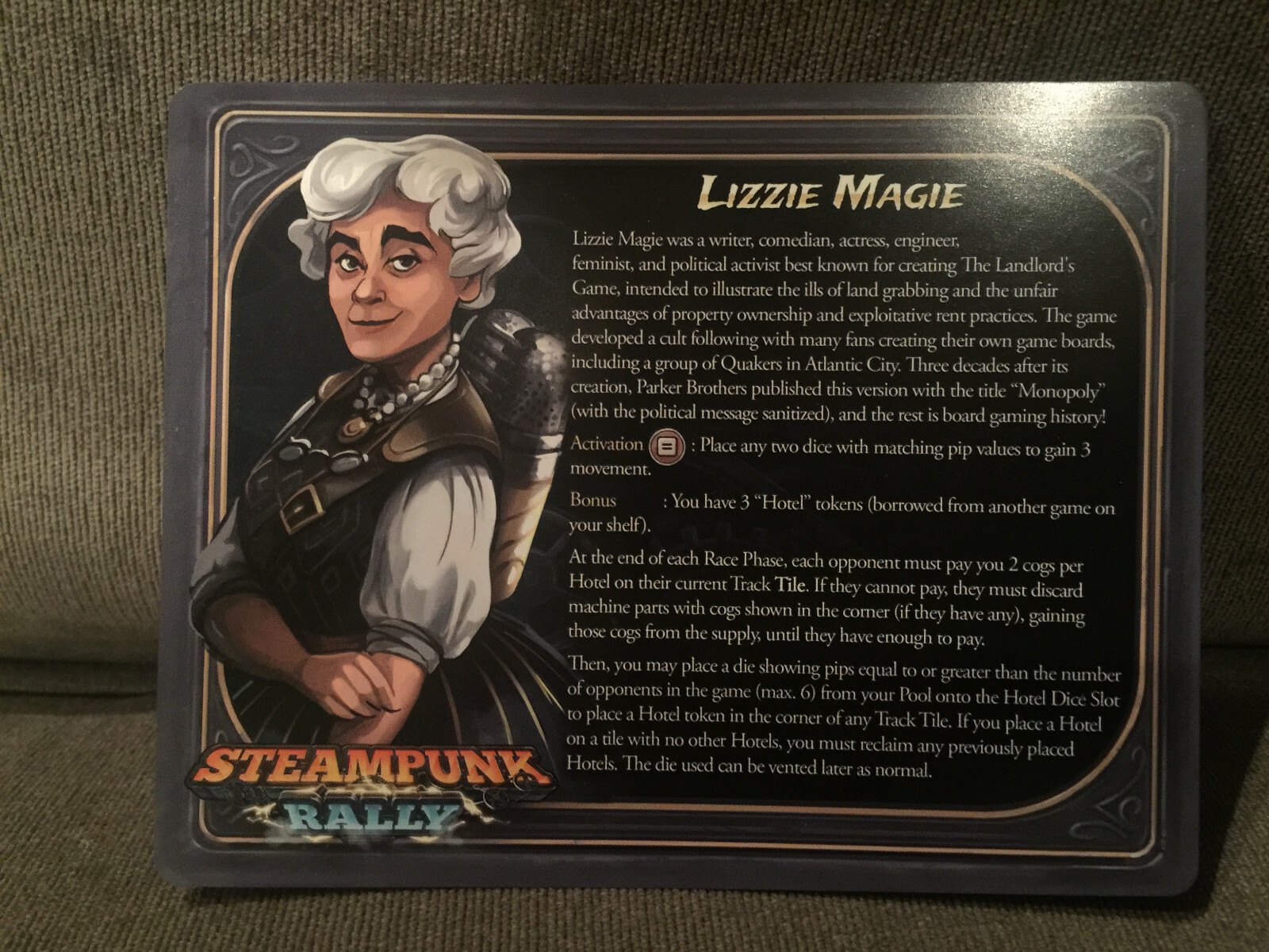 Steampunk Rally Promo Paradise Kickstarter Lizzie Magie Card