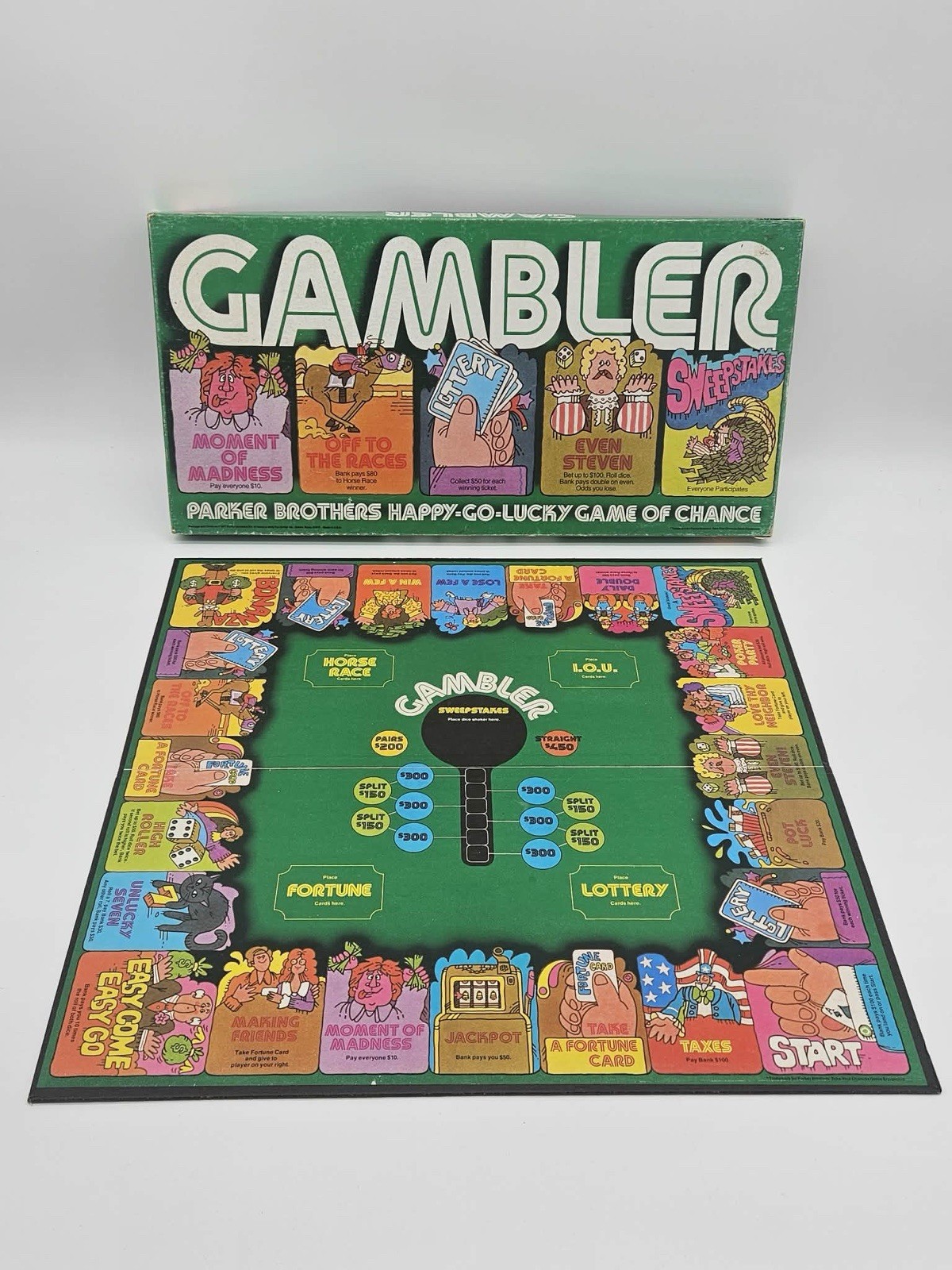 Vintage The Gambler Board Game Parker Brothers 1977 Complete ~ Excellent