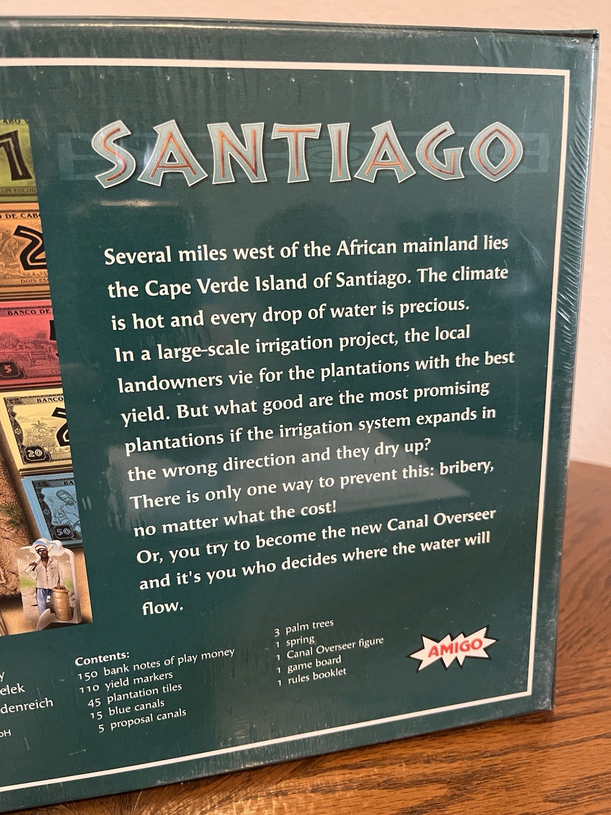 SANTIAGO Board Game Amigo Games English New Sealed 2003