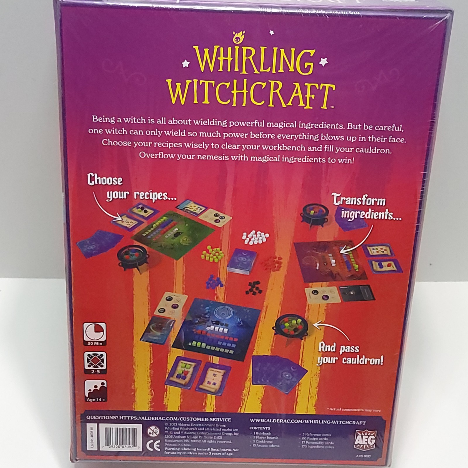 NIB Whirling Witchcraft Board Game by AEG 2021 Cauldron Recipes Ages 14+ SEALED