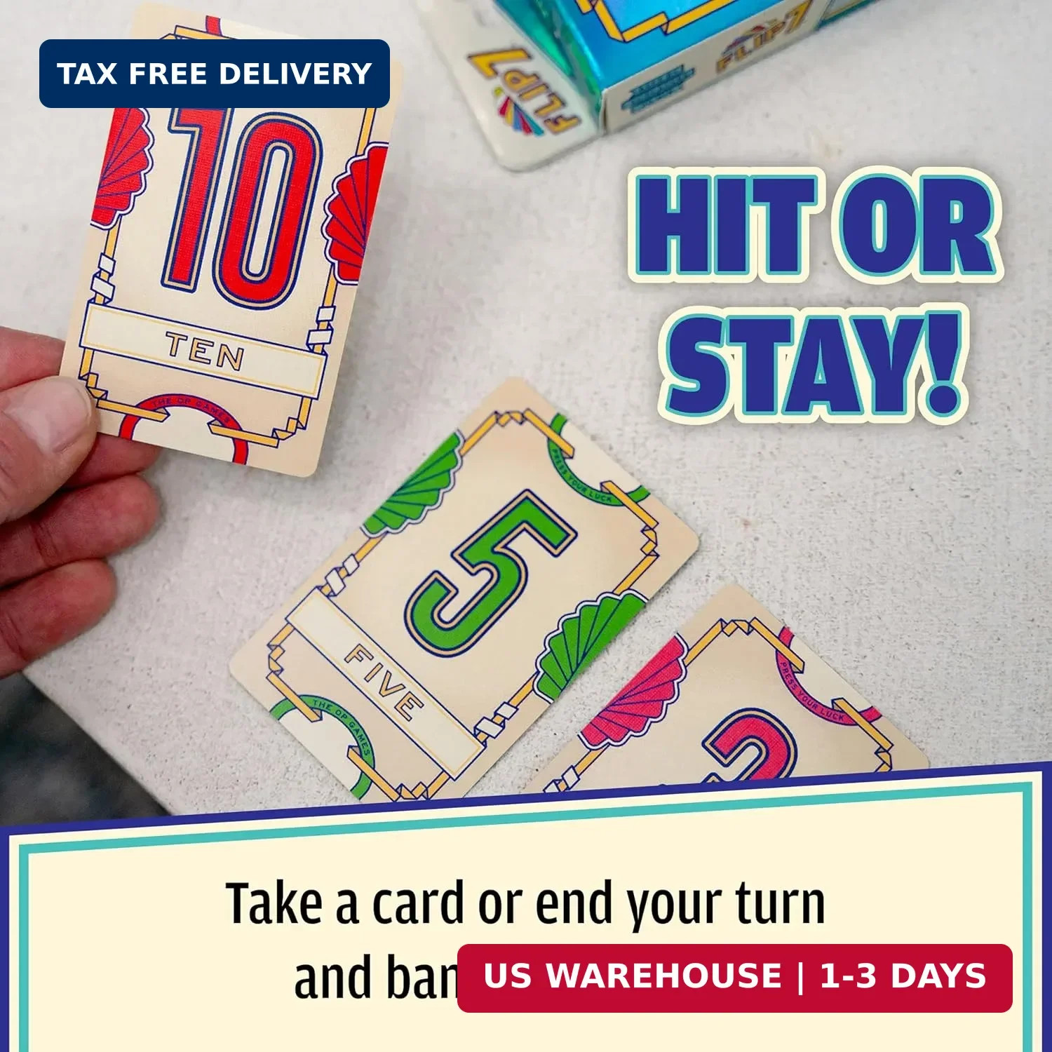 USAOPOLY Flip 7, The Ultimate Blend of Press Your Luck & Strategy, Fast-Paced Ad
