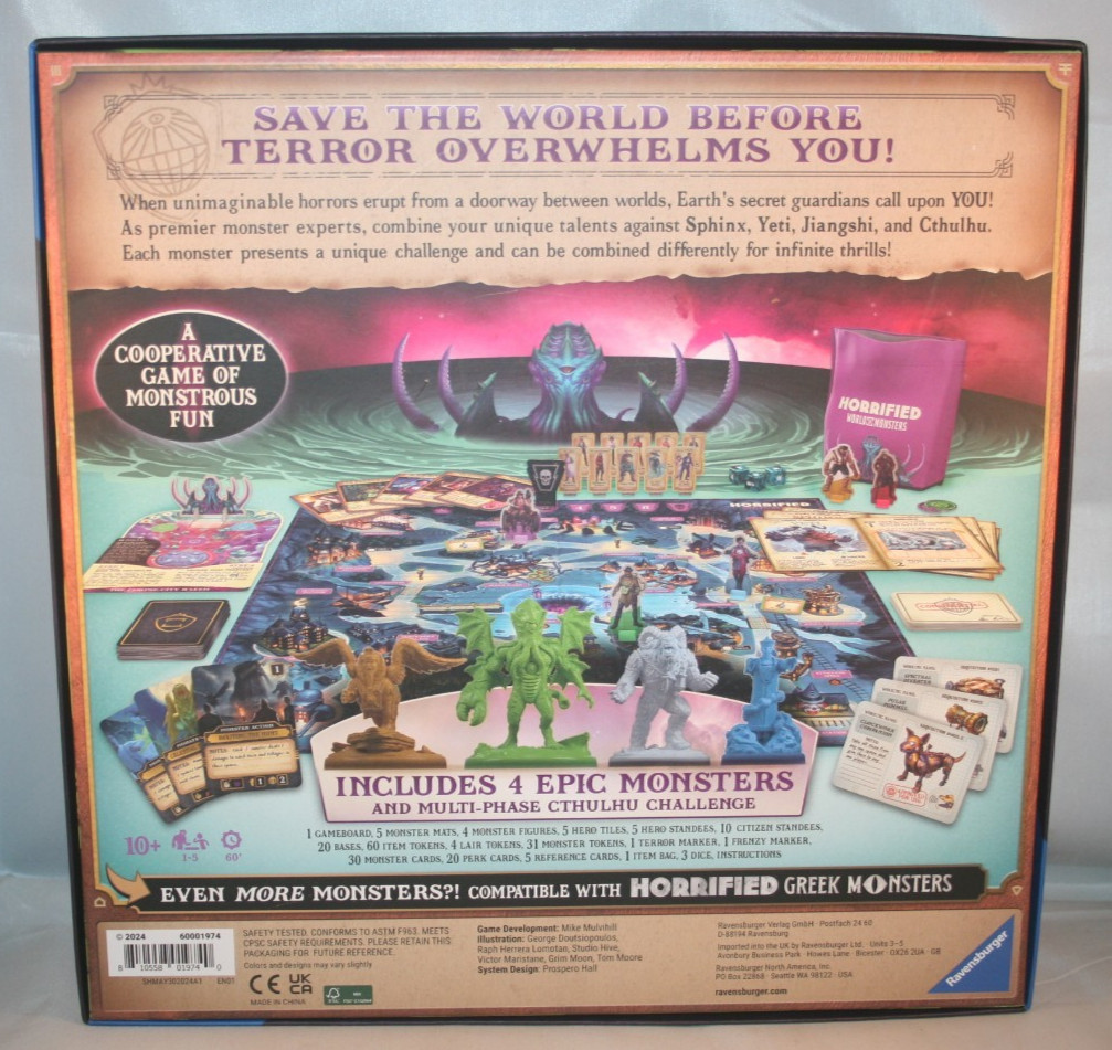 Ravensburger HORRIFIED World of Monsters Strategy Board Game – *Complete*