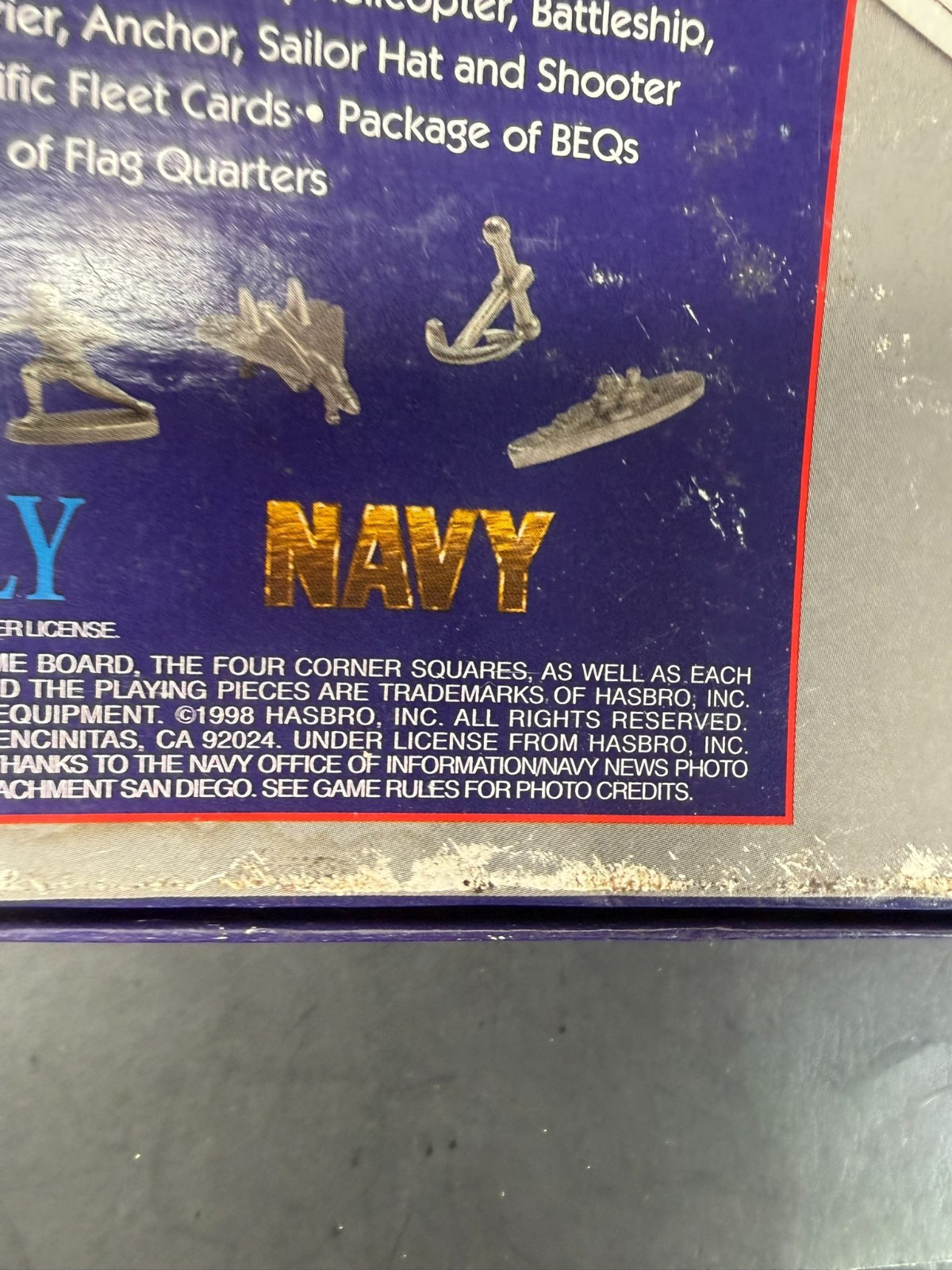 United States Navy Edition Monopoly Game Used Complete 1998