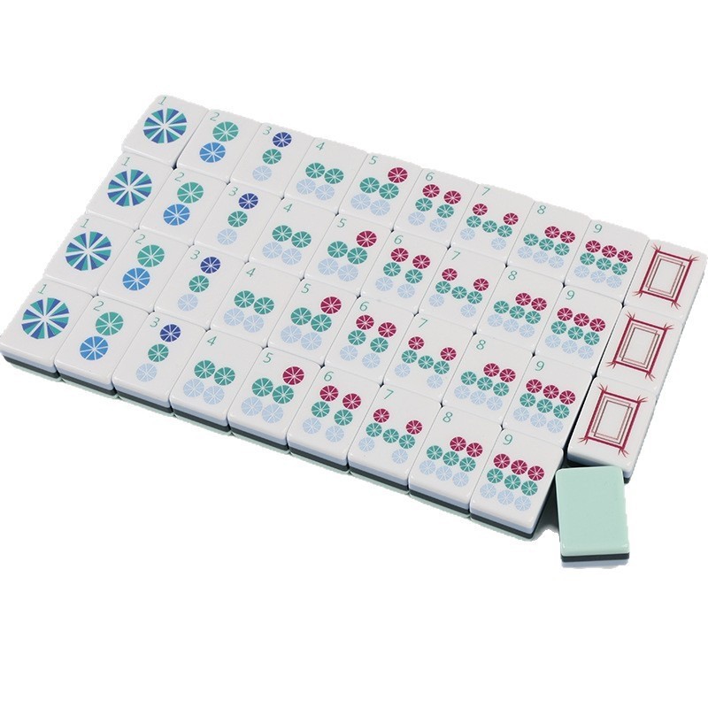 US Stock American Mahjong Tiles 160 cyan Painting Hand-Painted Mahjong Set