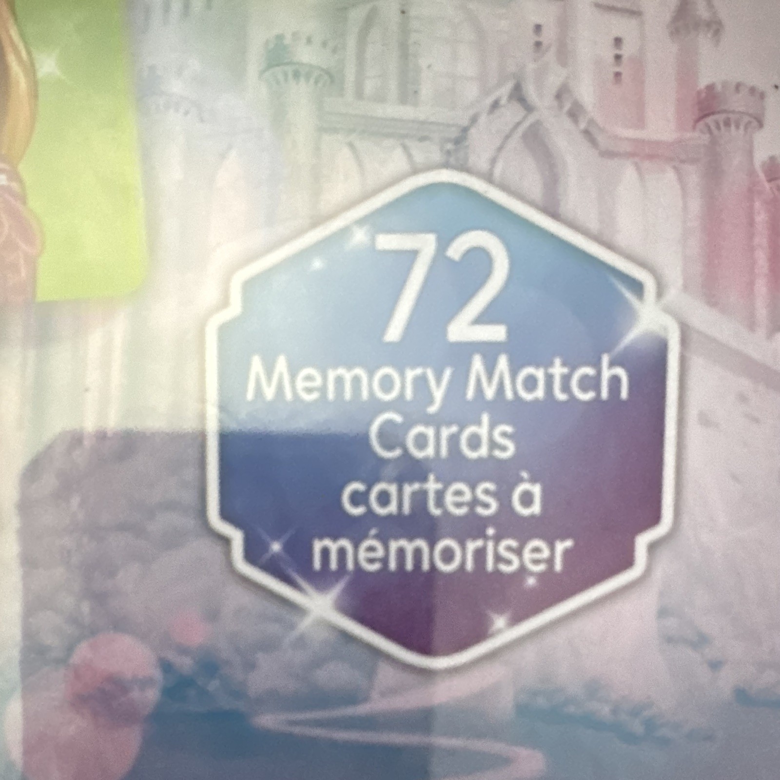 Disney Princess Memory Match Card Game 72 Cards 2-4 Players Ages 4+ 6044398