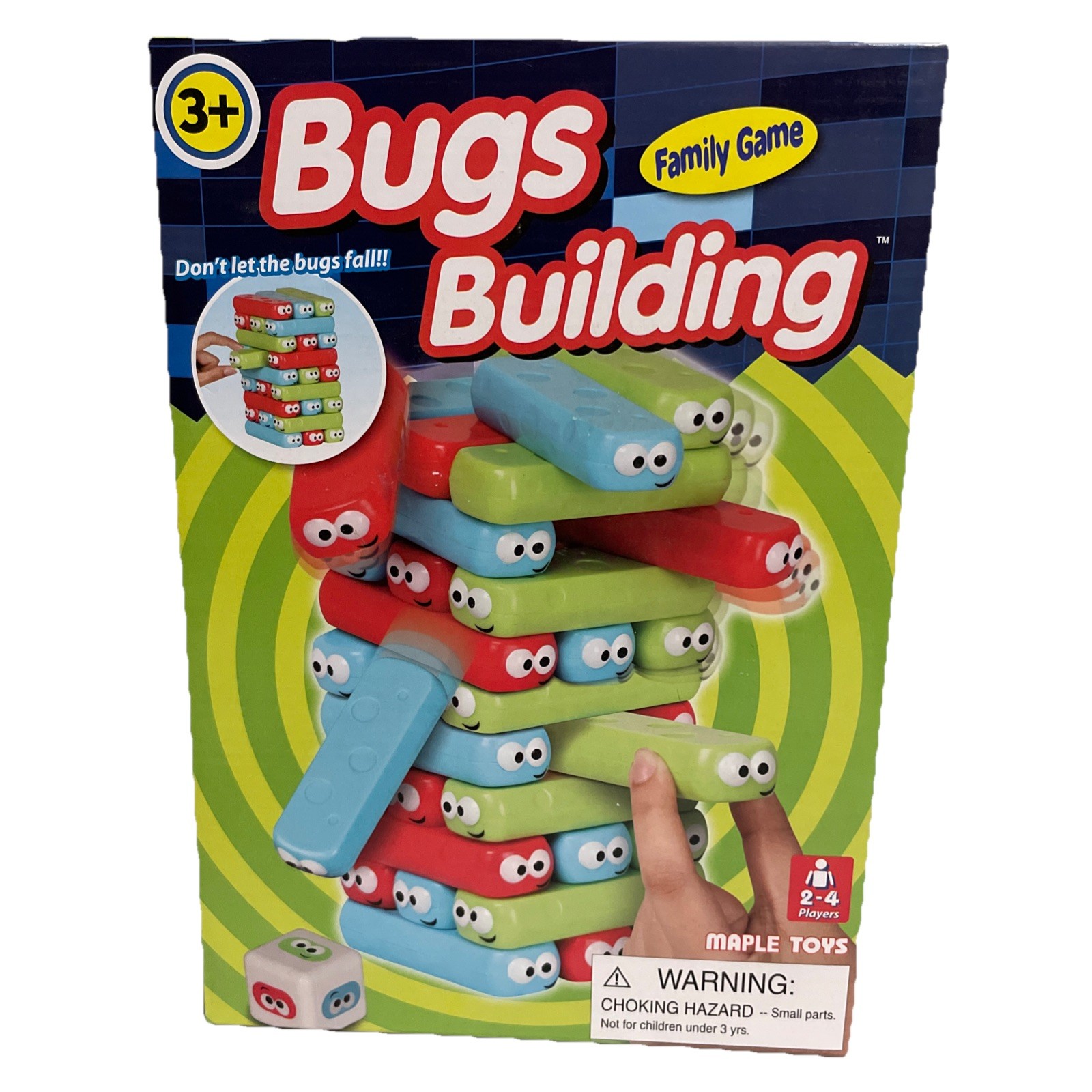 Bugs Building Family Stacking Game Fine Motor Skills Strategy Color Ages 3+