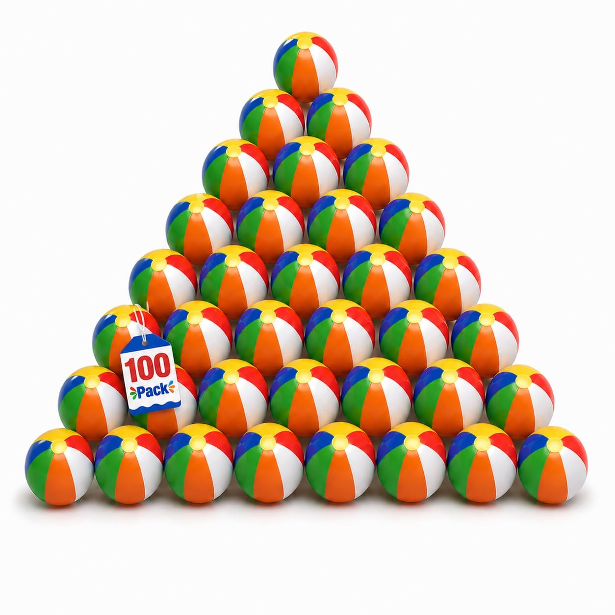Balls Beach 100 Pack Inflatable Pool Toys Party Favors Multicolor Mini Novelty