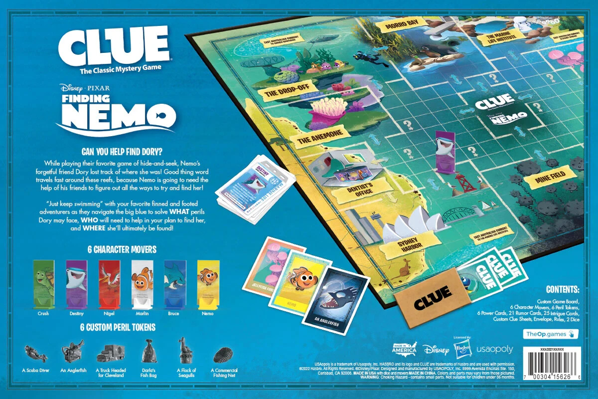 FINDING NEMO CLUE 8+ 2-6 PLAYERS 60+ MINUTES + FREE DVD
