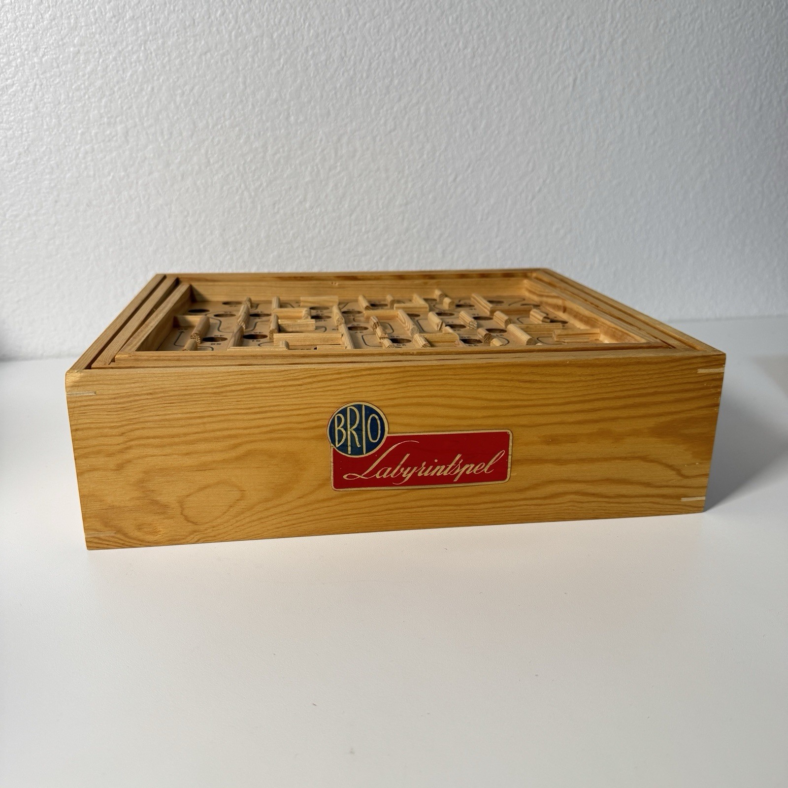 Vintage 1950 Brio Labyrinth Wooden Game with Original Box And Packaging!!