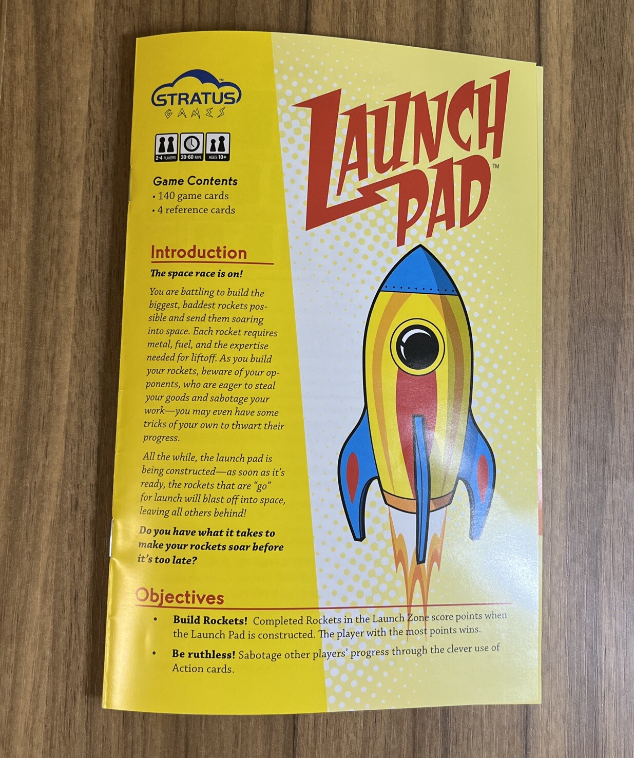 Launch Pad 2010 Card Game Stratus Complete 2-4 Players 30-60 Minutes Ages 10+