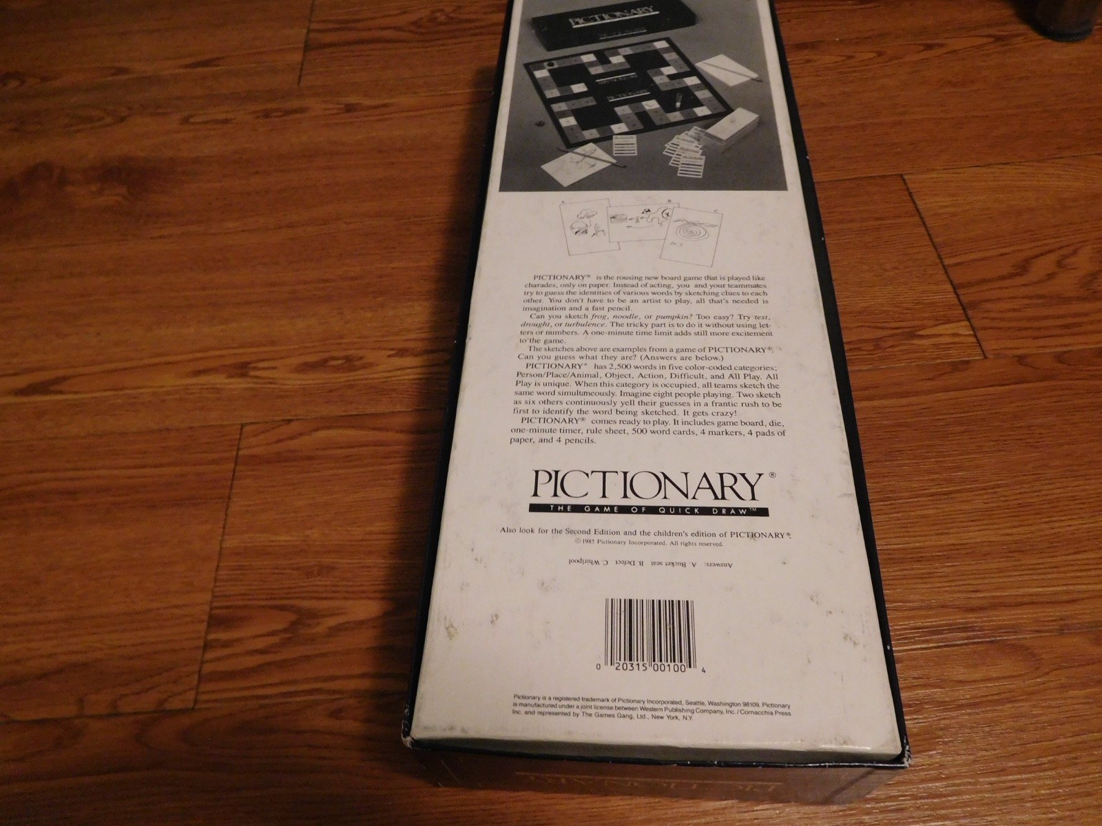 Pictionary First Edition 1987 #100 Game Of Quick Draw