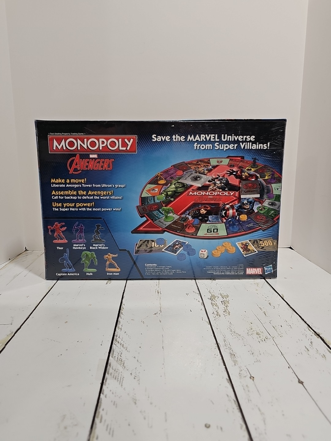 Monopoly Marvel Avengers Edition Board Game Hasbro New Open Box Sealed Parts