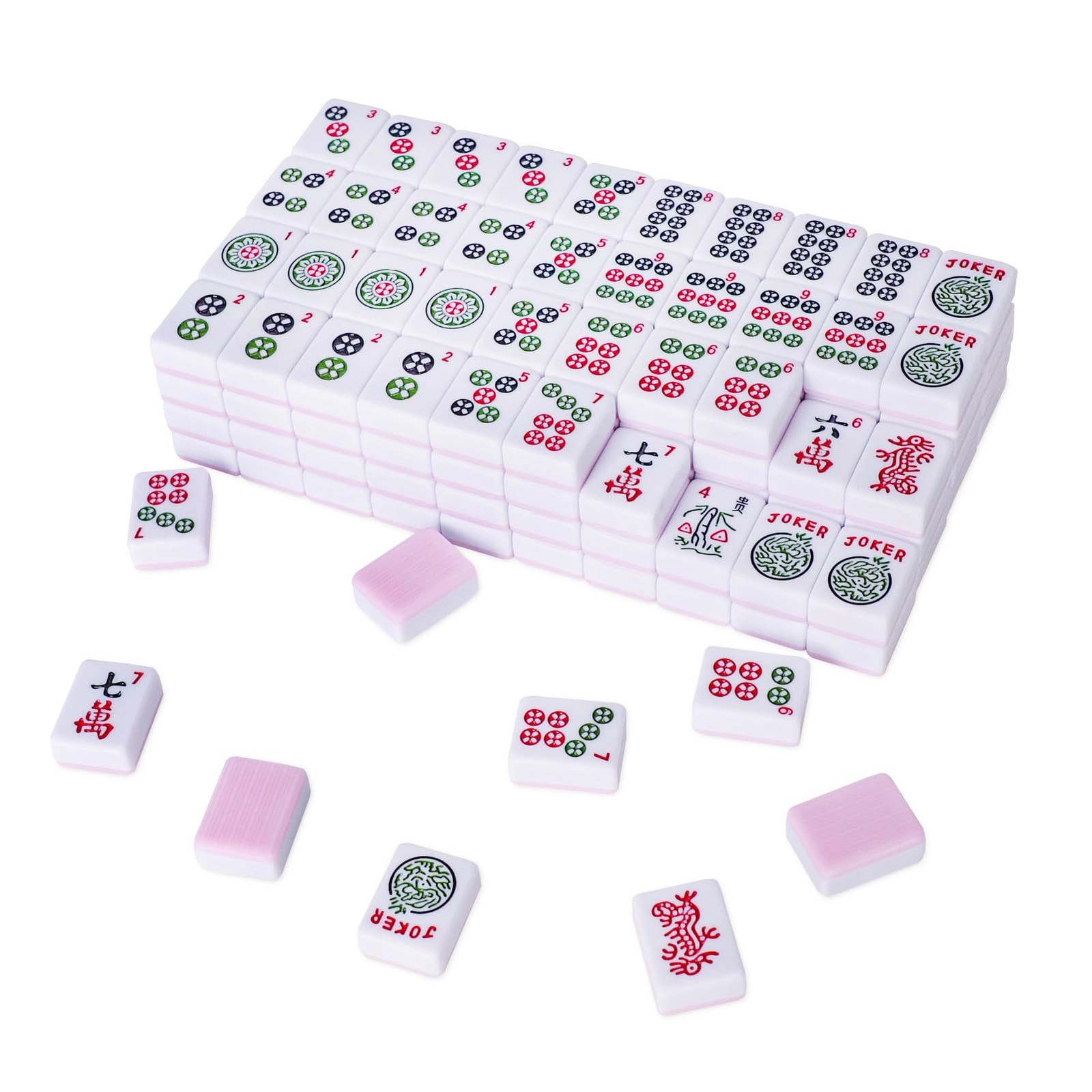 TIASUSAN American Mahjong Tile 3 inches (W) x 5 (L) x 1 inch (H), Pink