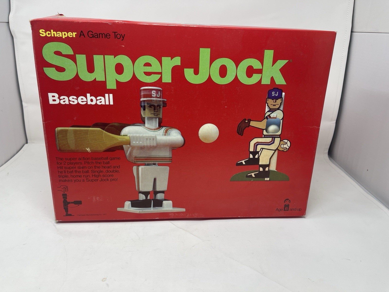 Vintage 1975 Schaper Super Jock Baseball Game NOS Open Box Complete Rare