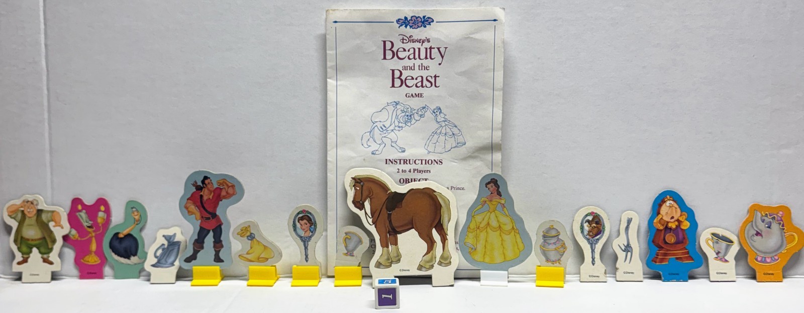 Vintage 1991 Disney Beauty and the Beast 3-D Board Game Milton Bradley #4204 MB