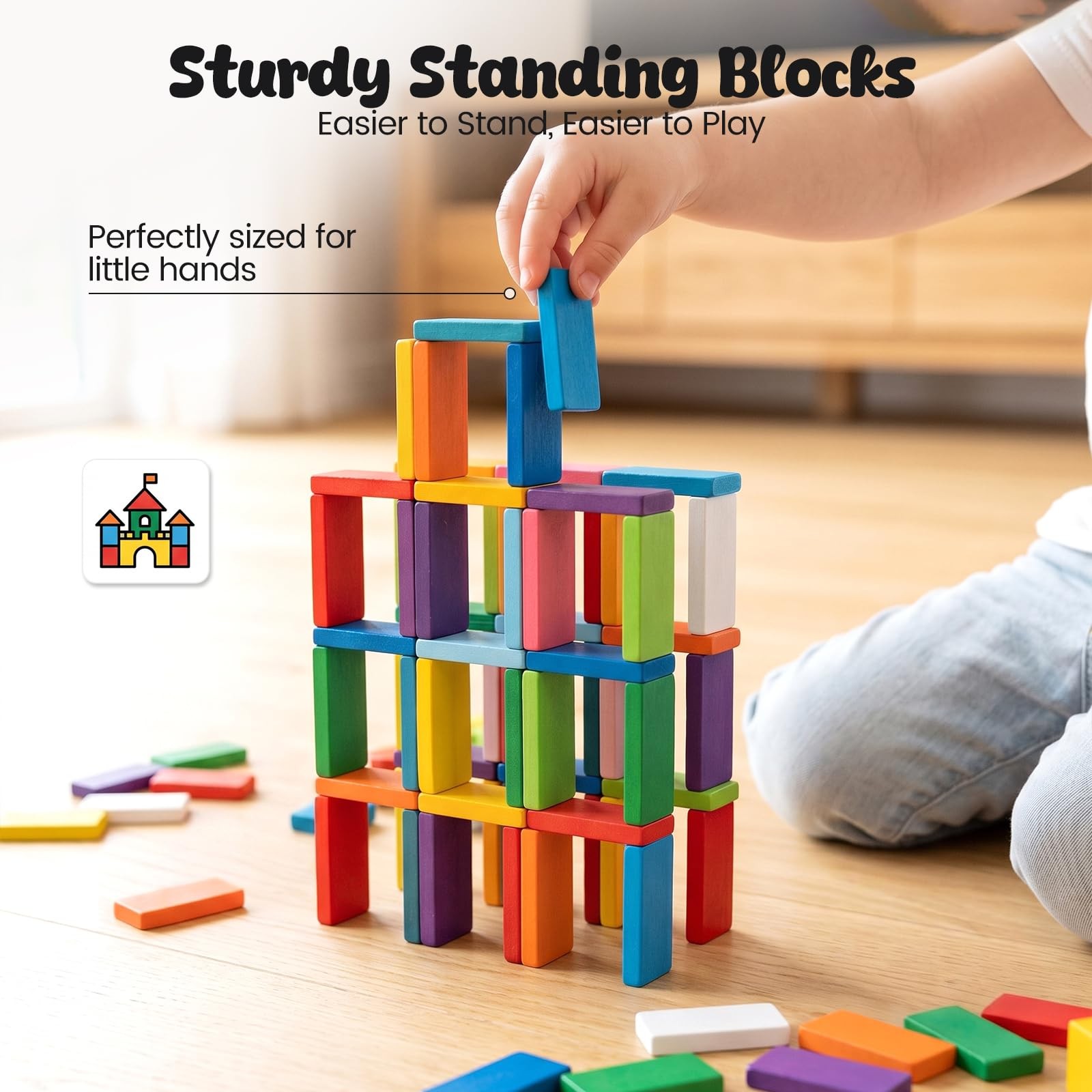 BigOtters Dominos Set for Kids,360 PCS Dominoes Medium, [Multiple Colors]
