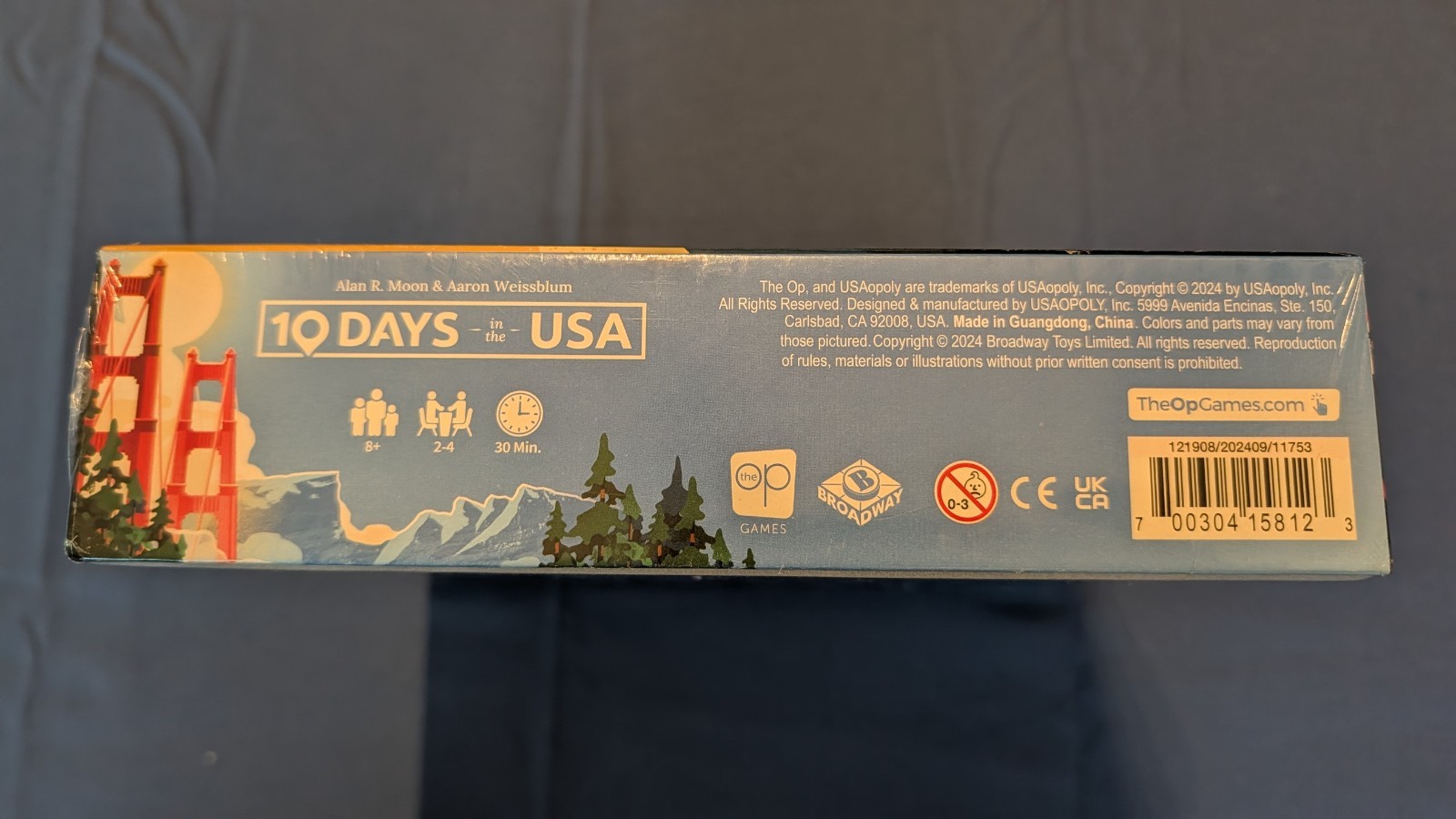 10 DAYS IN THE USA – NEW UNOPENED Board Game 2024 Alan Moon 8+ 2-4 Players